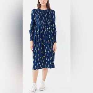 Urban Outfitters UO Kate Floral Smocked Midi Dress